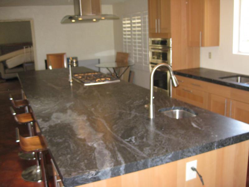 Blue Storm Granite With a leathered finish - 6cm edge